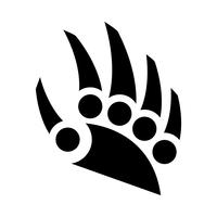 grizzly bear claw vector illustration