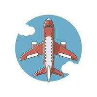 ilustração de avião de passageiros, ilustração vetorial de avião vetor