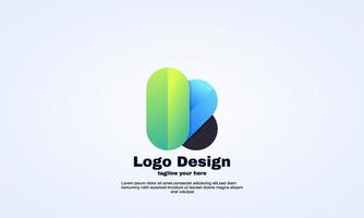 conceito abstrato de design do logotipo k inicial vetor