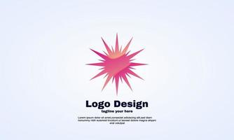 vetor de design de logotipo de empresa de marca de sol abstrato de estoque