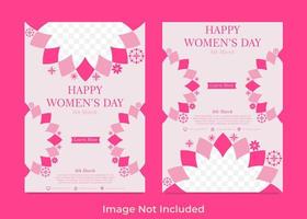 modelo de folheto feliz dia internacional da mulher vetor