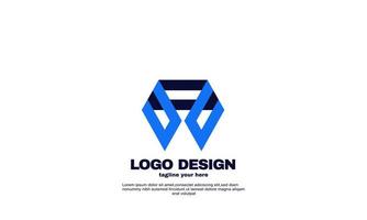 incrível inspiração de cor azul marinho vetor de design de logotipo de negócios moderno da empresa