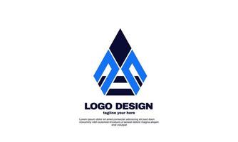 vetor de estoque abstrato azul marinho inspiração cor modelo de design de logotipo de negócios da empresa moderna