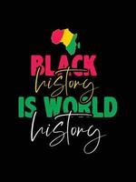 design de camiseta do mês da história negra. mês da história negra cita design de t-shirt de tipografia vetor