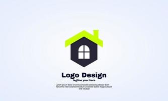 sinal de ícone simples do logotipo da casa moderna abstrata vetor