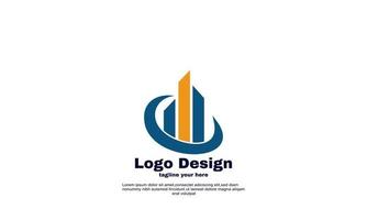 ilustração vetor de design de logotipo de conceito de construção de casa criativa