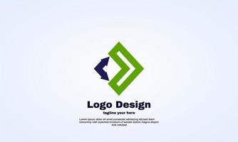 modelo de vetor de seta de design de logotipo abstrato de estoque