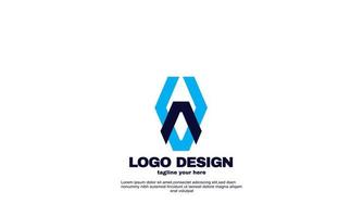 ideia criativa abstrata de vetor de ações melhor logotipo da empresa de negócios corporativos coloridos bonitos vetor cor azul marinho