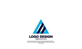 ideia criativa abstrata de estoque melhor modelo de design de logotipo de negócios de empresa colorida elegante cor azul marinho vetor