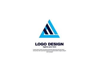 ideia criativa incrível melhor modelo de logotipo de empresa colorido bonito cor azul marinho vetor