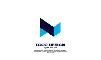 estoque vetor idéia criativa abstrata melhor logotipo da empresa de negócios elegante azul marinho cor