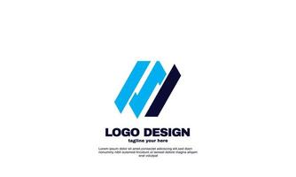 estoque abstrato melhor ideia design de logotipo de empresa de negócios elegante vetor cor azul marinho