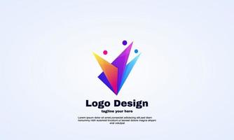 vetor homens pessoas grupo família design de logotipo