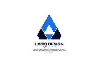 abstrato azul marinho inspiração cor logotipo moderno da empresa vetor