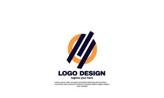 ideia criativa abstrata melhor logotipo design de logotipo de negócios corporativo bonito da empresa vetor