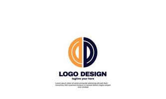 ideia criativa abstrata melhor logotipo bonito com modelo de design de logotipo corporativo de negócios colorido da empresa vetor