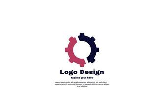 design de logotipo de engrenagem colorido vetor