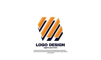 estoque abstrato inspiração criativa melhor logotipo modelo de design de logotipo de empresa geométrica poderosa colorido vetor