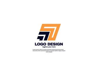 inspiração criativa abstrata melhor logotipo empresa geométrica poderosa e design de logotipo de negócios vetor