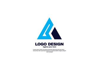 ideia criativa abstrata de vetor de ações melhor modelo de design de logotipo de negócios corporativo elegante e colorido cor azul marinho