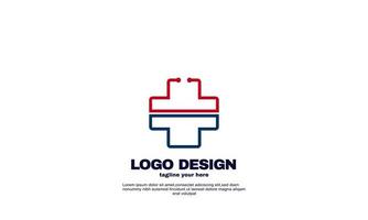 vetor de estoque vetor de design de logotipo de consultoria médica abstrata