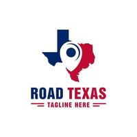 design de logotipo de viagem da cidade do texas vetor