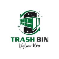 design de logotipo moderno de coleta de lixo vetor