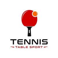 logotipo de ilustração de esportes de tênis de mesa vetor