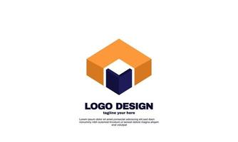 incrível empresa criativa construindo negócios ideia simples design de logotipo elemento modelo de design de identidade de marca vetor