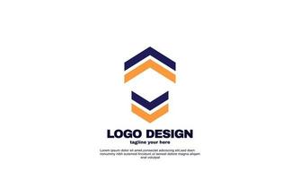 incrível empresa criativa construindo negócios de ideia simples design de logotipo elemento de design de identidade de marca vetor