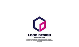 empresa criativa de ações construção de negócios design de ideia simples elemento de logotipo design de identidade de marca vetor