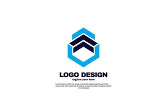 estoque vetor empresa corporativa criativa negócios ideia simples design de hexágono elemento de logotipo modelo de design de identidade de marca