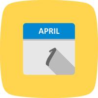 1 de abril Data em um calendário de dia único vetor