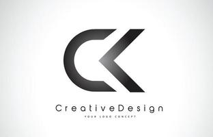 design de logotipo de carta ck ck. logotipo de vetor de letras modernas de ícone criativo.