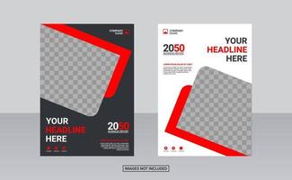modelo de design de capa de livro corporativo vermelho vetor