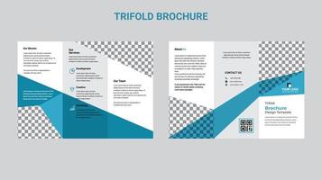 design de brochura, modelo de brochura, criativo com três dobras, brochura de tendências vetor