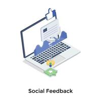 conceitos de feedback social vetor