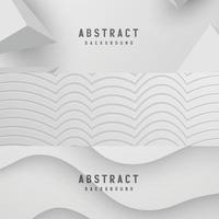 banner abstrato geométrico branco e cinza cor ilustração vetorial de fundo. vetor