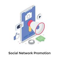 promoção de rede social vetor