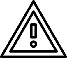 ícone de linha de aviso vetor