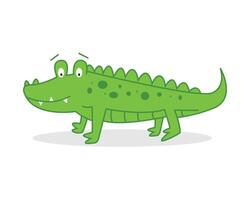 ilustração de crocodilo em um estilo cartoon plana vetor