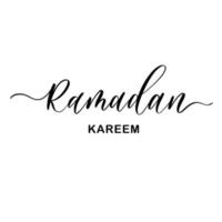 Ramadan Karim. inscrição de caligrafia moderna. vetor