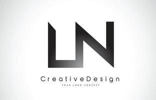 ln ln design de logotipo de carta. logotipo de vetor de letras modernas de ícone criativo.