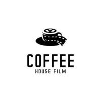 vetor de logotipo de filme de café