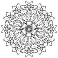 flor mehndi para henna, mehndi, tatuagem, decoração. ornamento decorativo em estilo étnico oriental. vetor