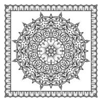 flor mehndi para henna, mehndi, tatuagem, decoração. ornamento decorativo em estilo étnico oriental. vetor