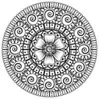 flor mehndi para henna, mehndi, tatuagem, decoração. ornamento decorativo em estilo étnico oriental. vetor