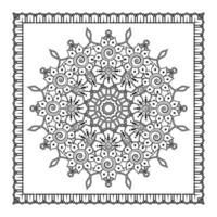 flor mehndi para henna, mehndi, tatuagem, decoração. ornamento decorativo em estilo étnico oriental. vetor