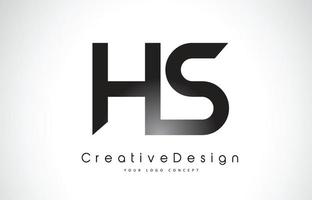 hs hs design de logotipo de carta. logotipo de vetor de letras modernas de ícone criativo.