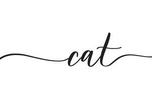 gato. logotipo de design de tipografia de inscrição de conceito. vetor